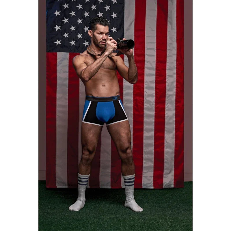 Retro Sport Panel Short -X- Large - Blue/ Black