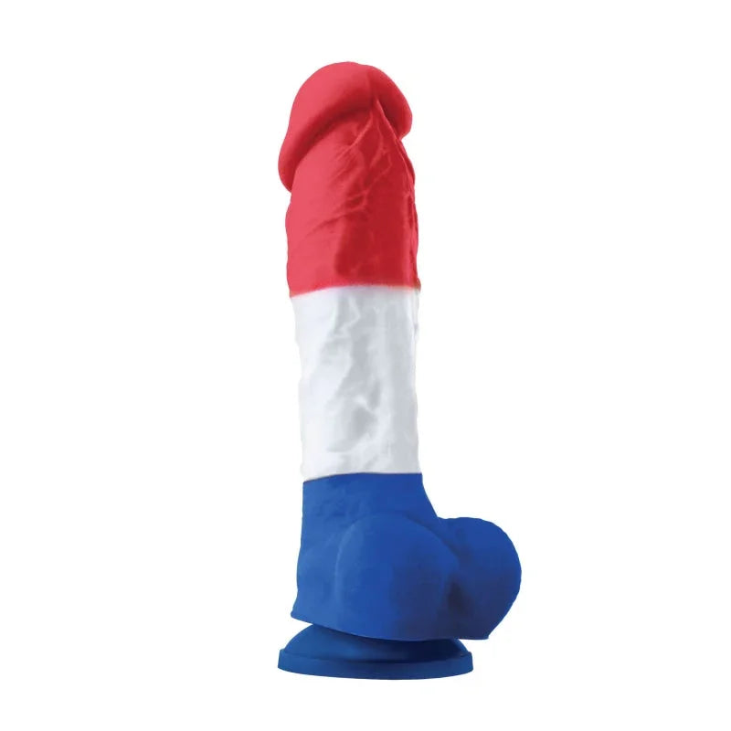 Colours Pleasures - 8"" Dildo - Tricolor
