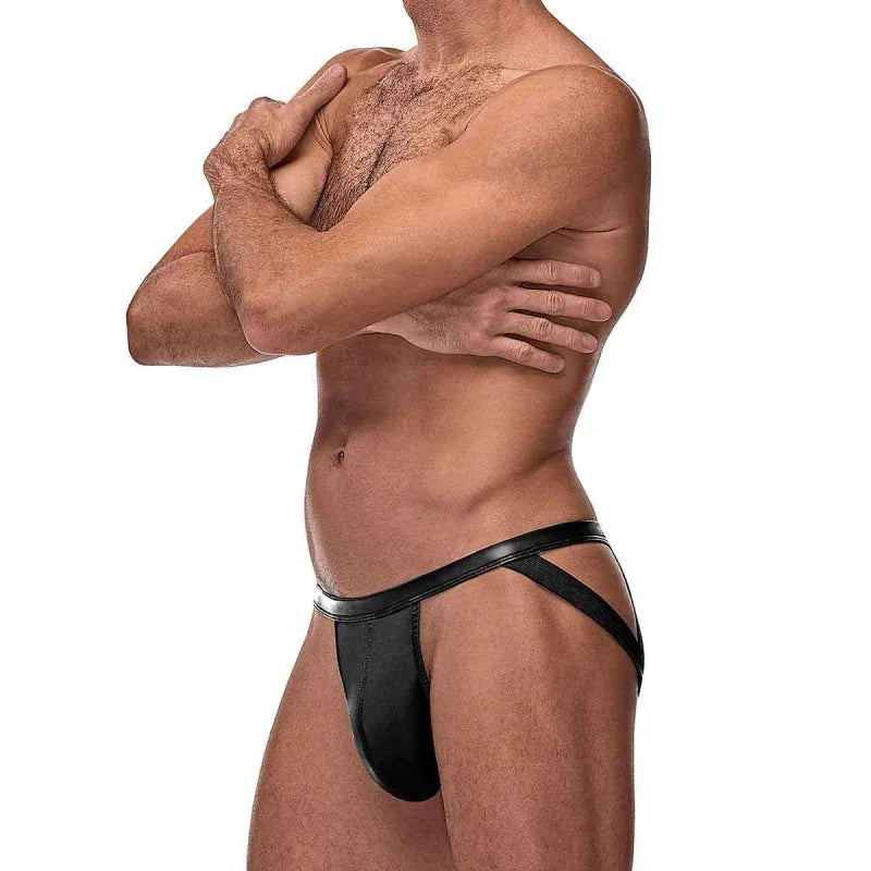 Cage Matte Strappy Ring Jock - L/ XL - Black