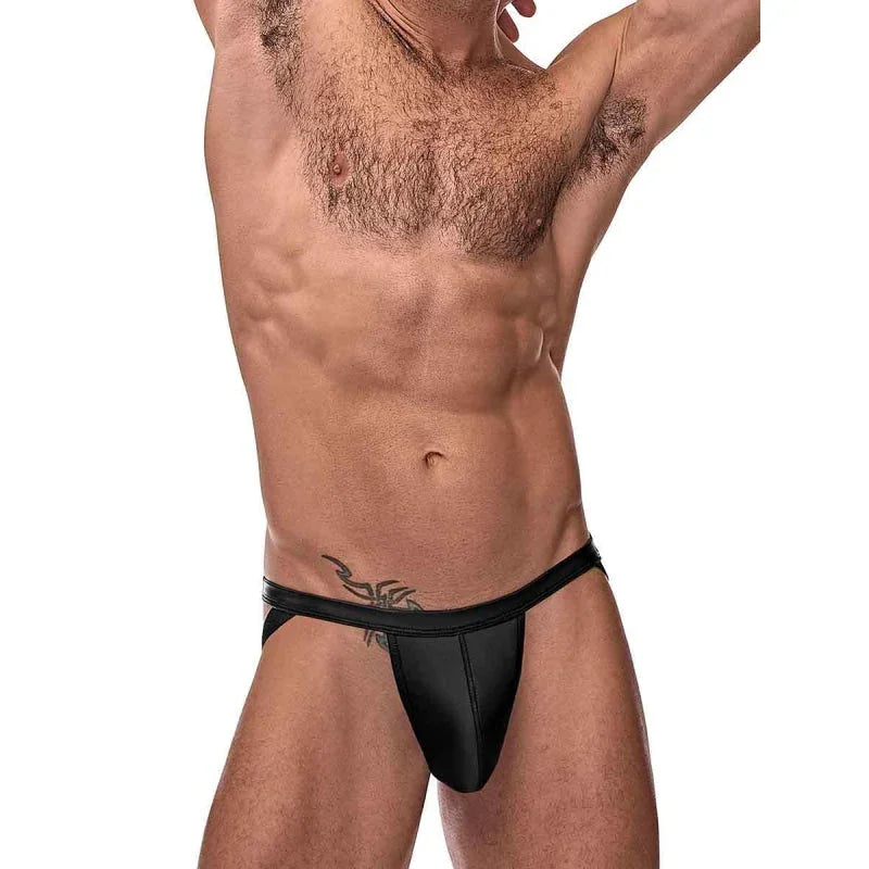 Cage Matte Strappy Ring Jock - S/ M - Black