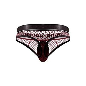 Cock Pit Nte Cock Ring Thong - L/ XL - Burgundy