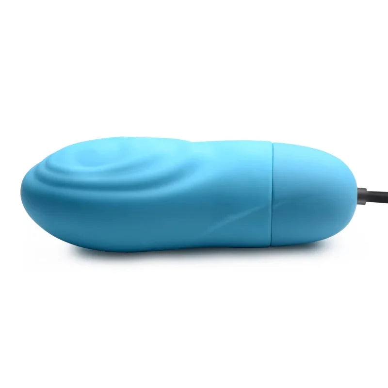 7x Pulsing Rechargeable Silicone Vibrator - Blue