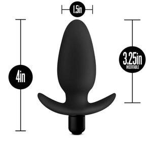 Anal Adventures - Platinum - Silicone Saddle Plug - Black