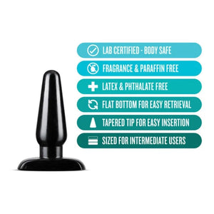 Anal Adventures - Basic Anal Plug - Medium - Black