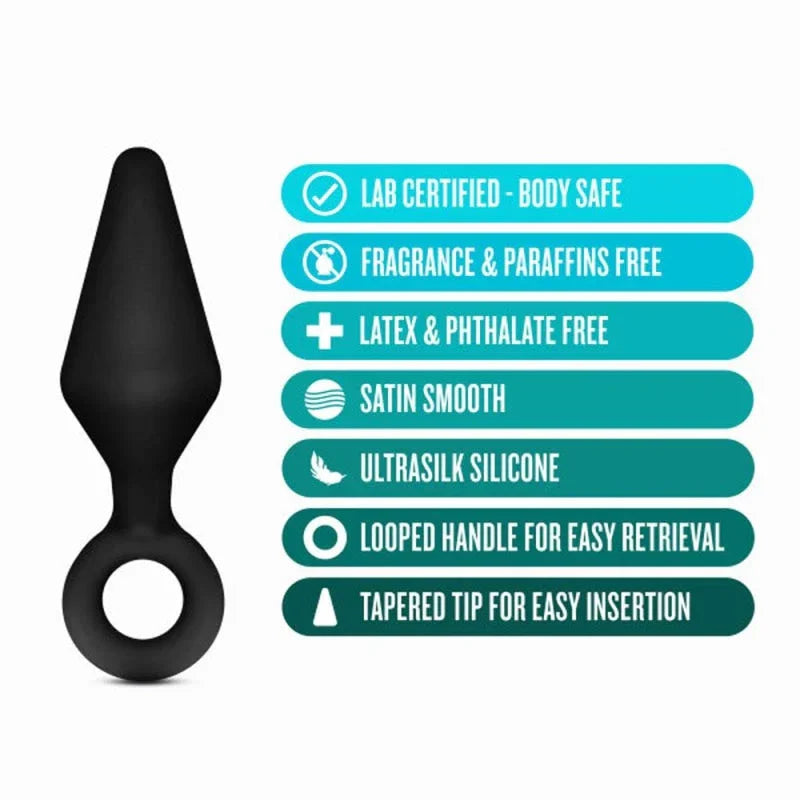 Anal Adventures - Platinum - Silicone Loop Plug Kit - Black