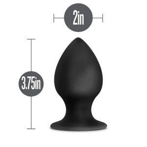 Anal Adventures - Platinum - Silicone Anal Stout Plug - Large - Black