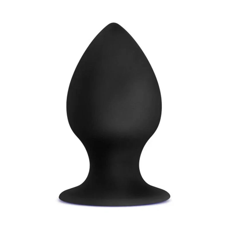 Anal Adventures - Platinum - Silicone Anal Stout Plug - Medium - Black