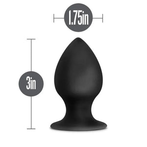 Anal Adventures - Platinum - Silicone Anal Stout Plug - Medium - Black