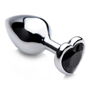 Black Heart Gem Anal Plug - Medium