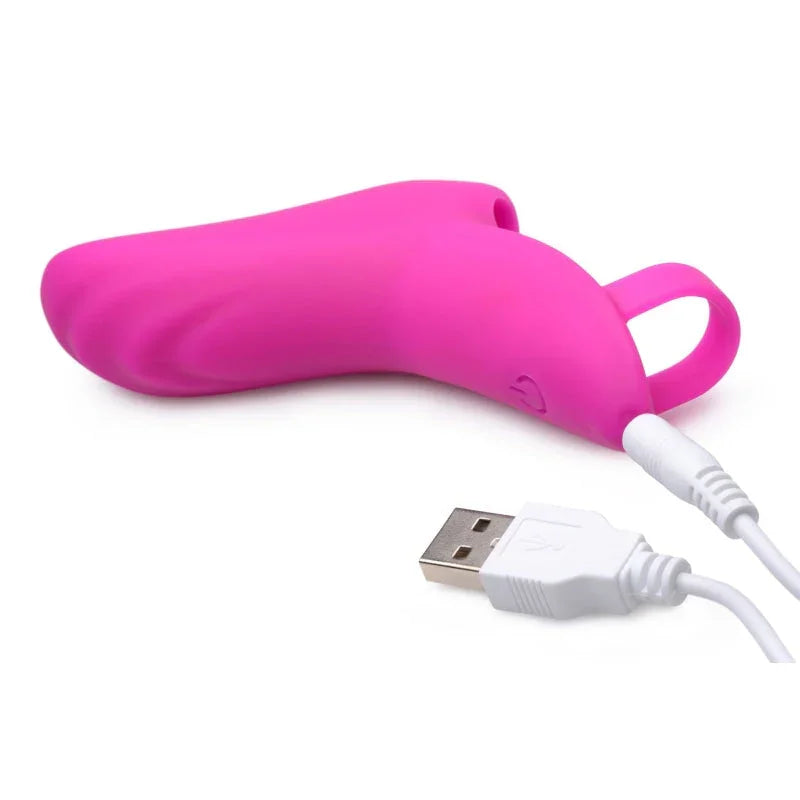 7x Finger Bang Her Pro Silicone Vibrator - Pink