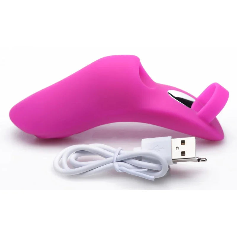 7x Finger Bang Her Pro Silicone Vibrator - Pink
