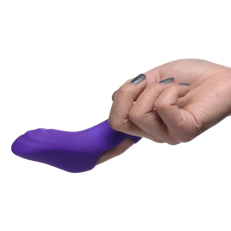 7x Finger Bang Her Pro Silicone Vibrator - Purple