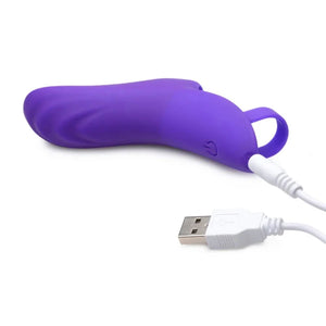 7x Finger Bang Her Pro Silicone Vibrator - Purple