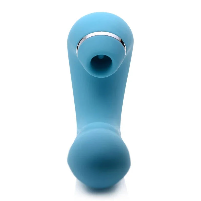 Shegasm 5 Star 10x Tapping G-Spot Vibe With Suction - Teal