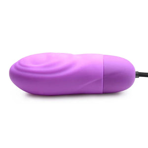 7x Pulsing Rechargeable Silicone Bullet- Purple