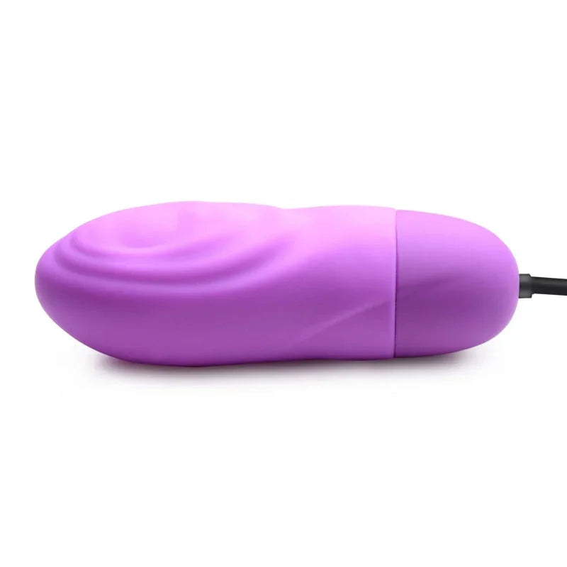7x Pulsing Rechargeable Silicone Bullet- Purple