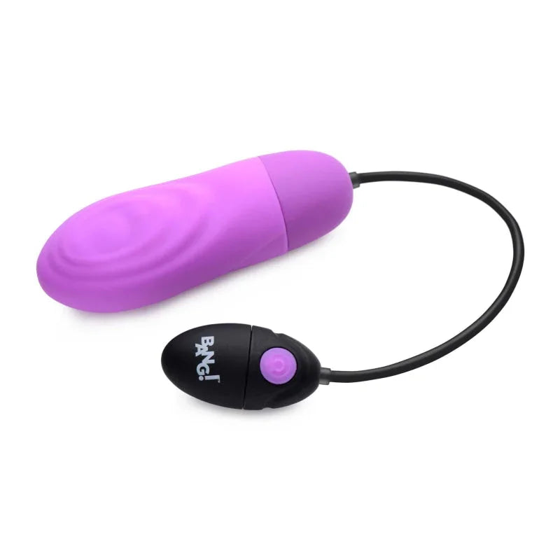 7x Pulsing Rechargeable Silicone Bullet- Purple