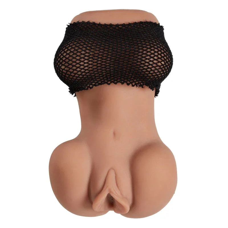 Cloud 9 Mini Body Dual Stroker Pleasure Pussy and Ass - Tan