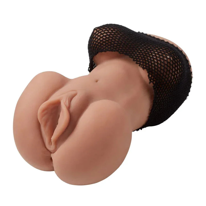 Cloud 9 Mini Body Dual Stroker Pleasure Pussy and Ass - Tan