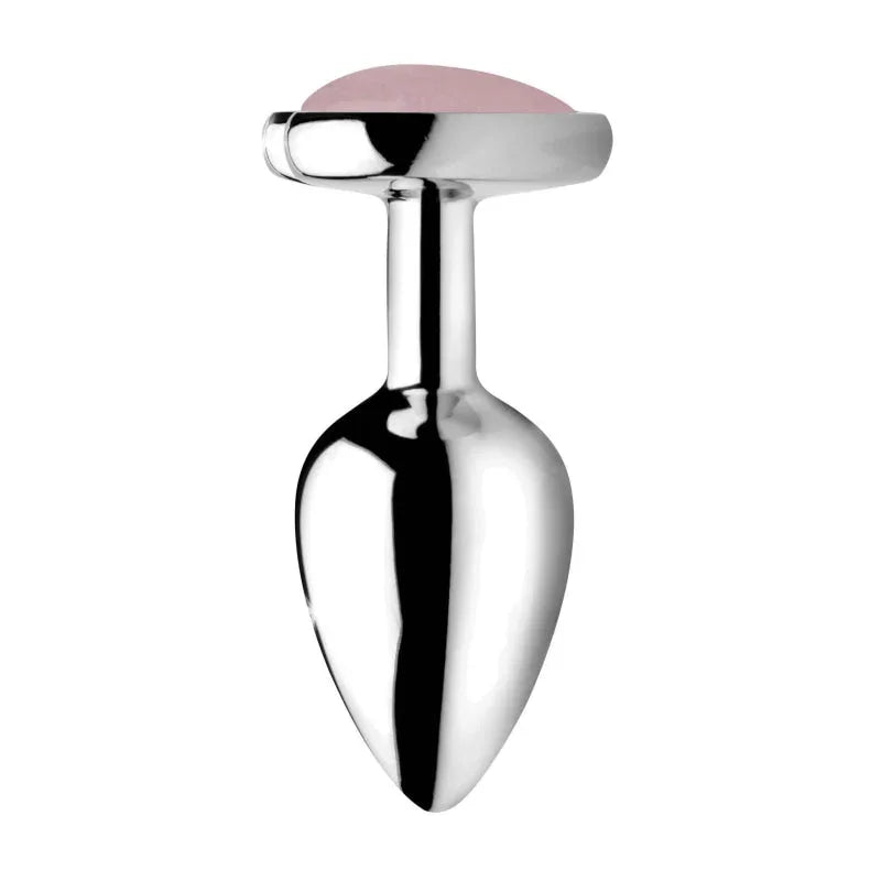 Rose Quartz Heart Anal Plug -Medium