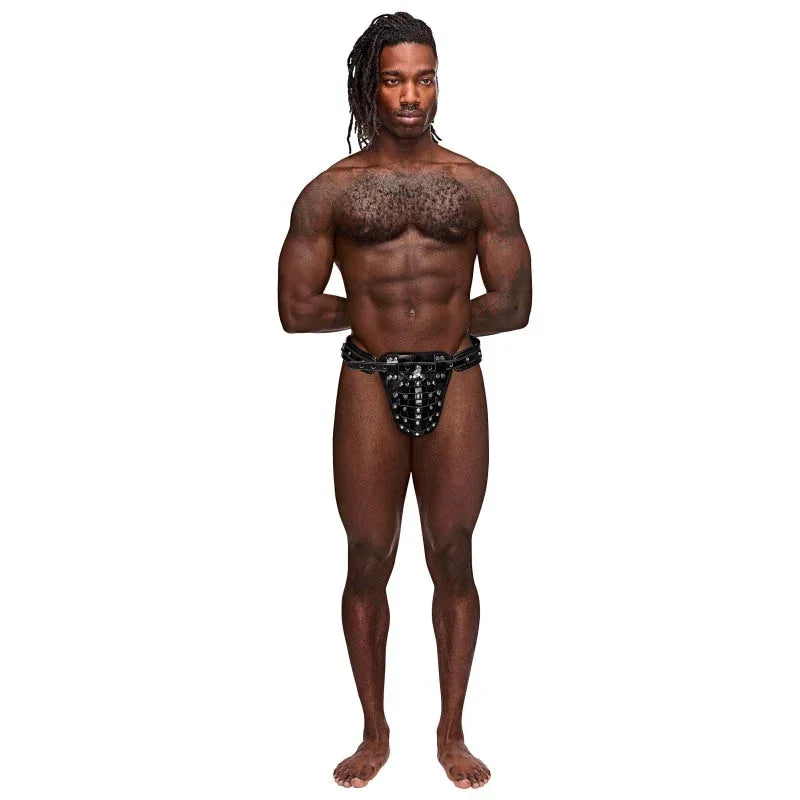 Taurus Leather Thong - One Size - Black
