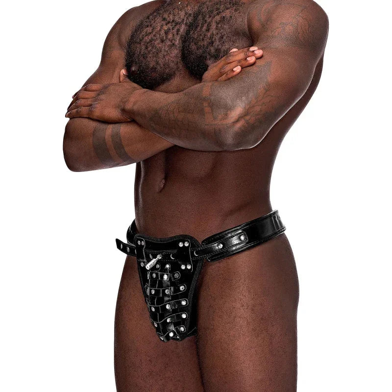 Taurus Leather Thong - One Size - Black