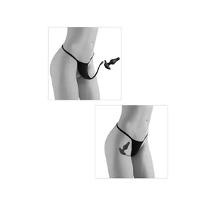 Hookup Panties Remote Triple Teaser - Black - XL - Xxl