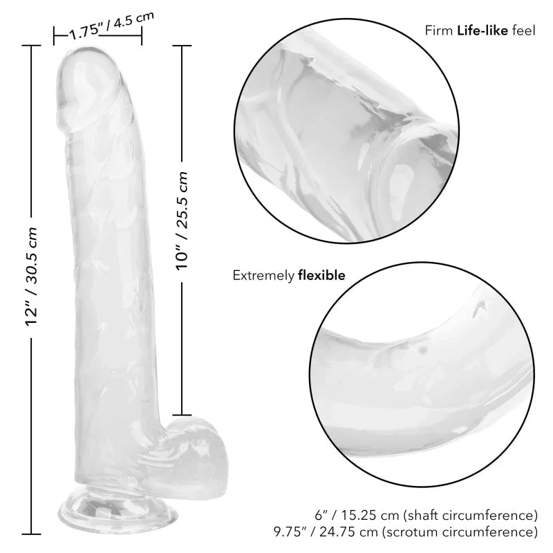 Size Queen 10 inch/25.5 Cm - Clear
