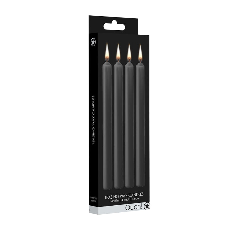 Teasing Wax Candles Large - Blk - 4-Pack