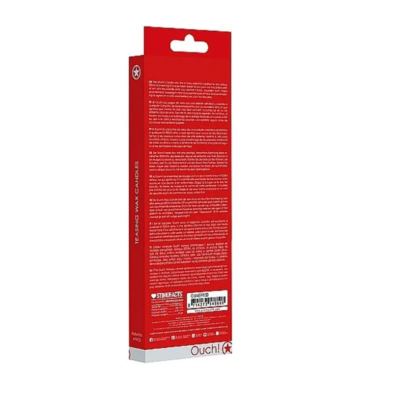 Teasing Wax Candles Large - Red - 4-Pack