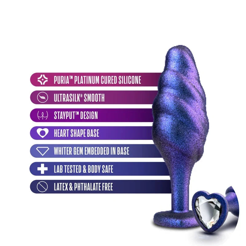 Anal Adventures Matrix - Bumped Bling Plug - Sapphire