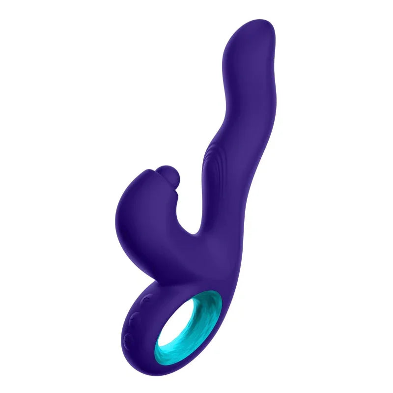 Klio Triple Action Thumping Rabbit Vibrator - Dark Purple