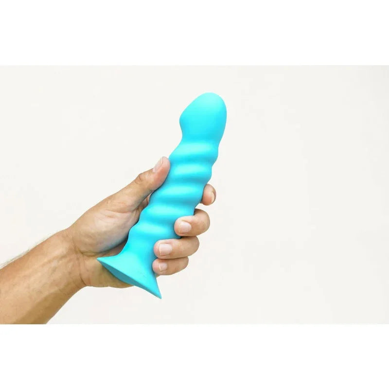 Kendall Silicone Dong Swirled Satin Finish - Neon Blue
