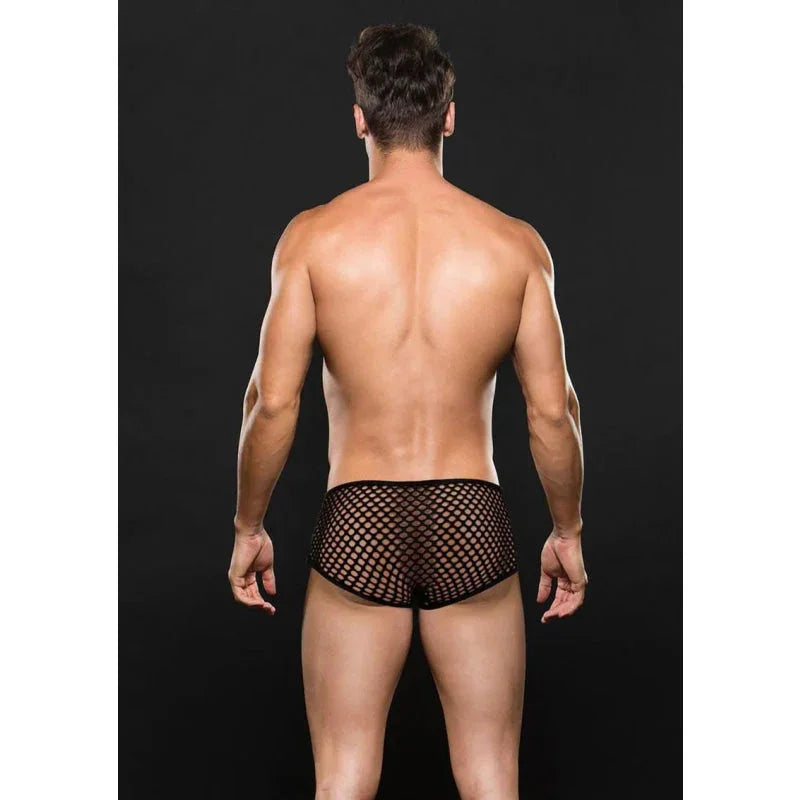 Modern Fishnet Trunk - Small/medium - Black