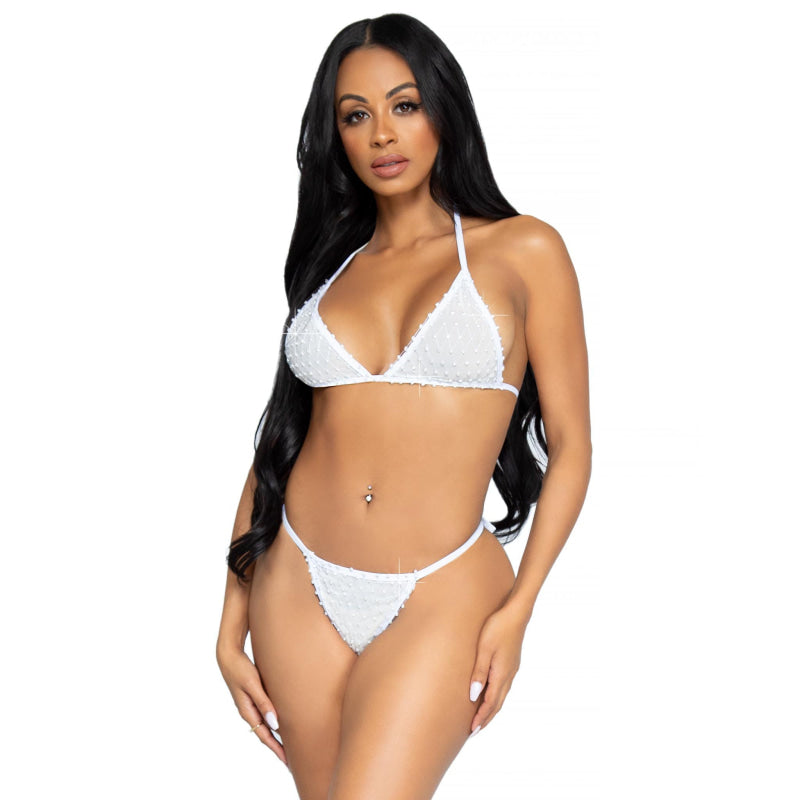 2 Pc Tempest Bikini Set - White- One Size