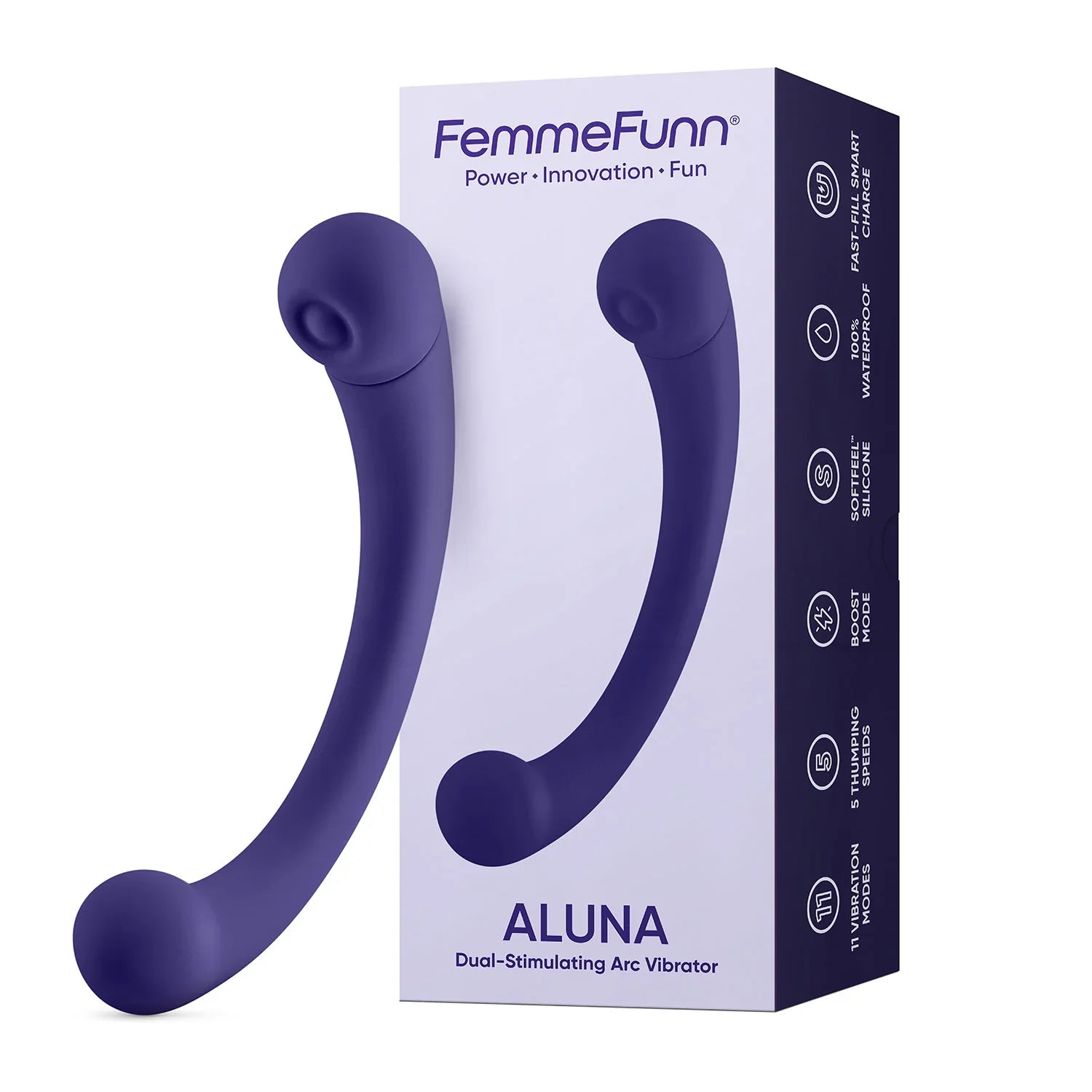 Aluna Dual Stimulating Arc Vibrator - Dark Purple