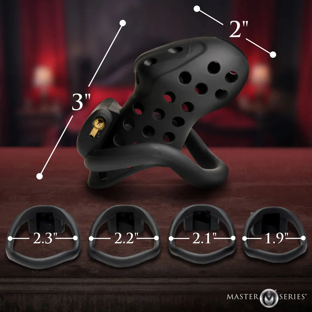 Lock Down Chastity Cage - Black