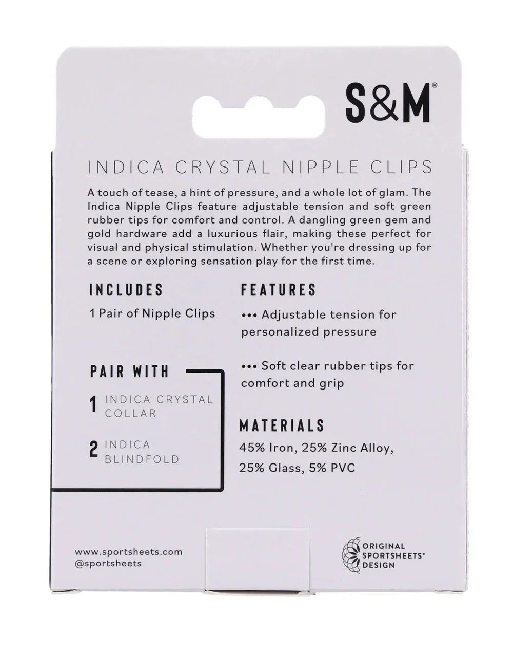 Indica Crystal Nipple Clips - Green