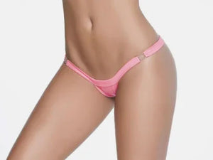 Wet Low v Clip on Thong - Medium/large - Wet Pink