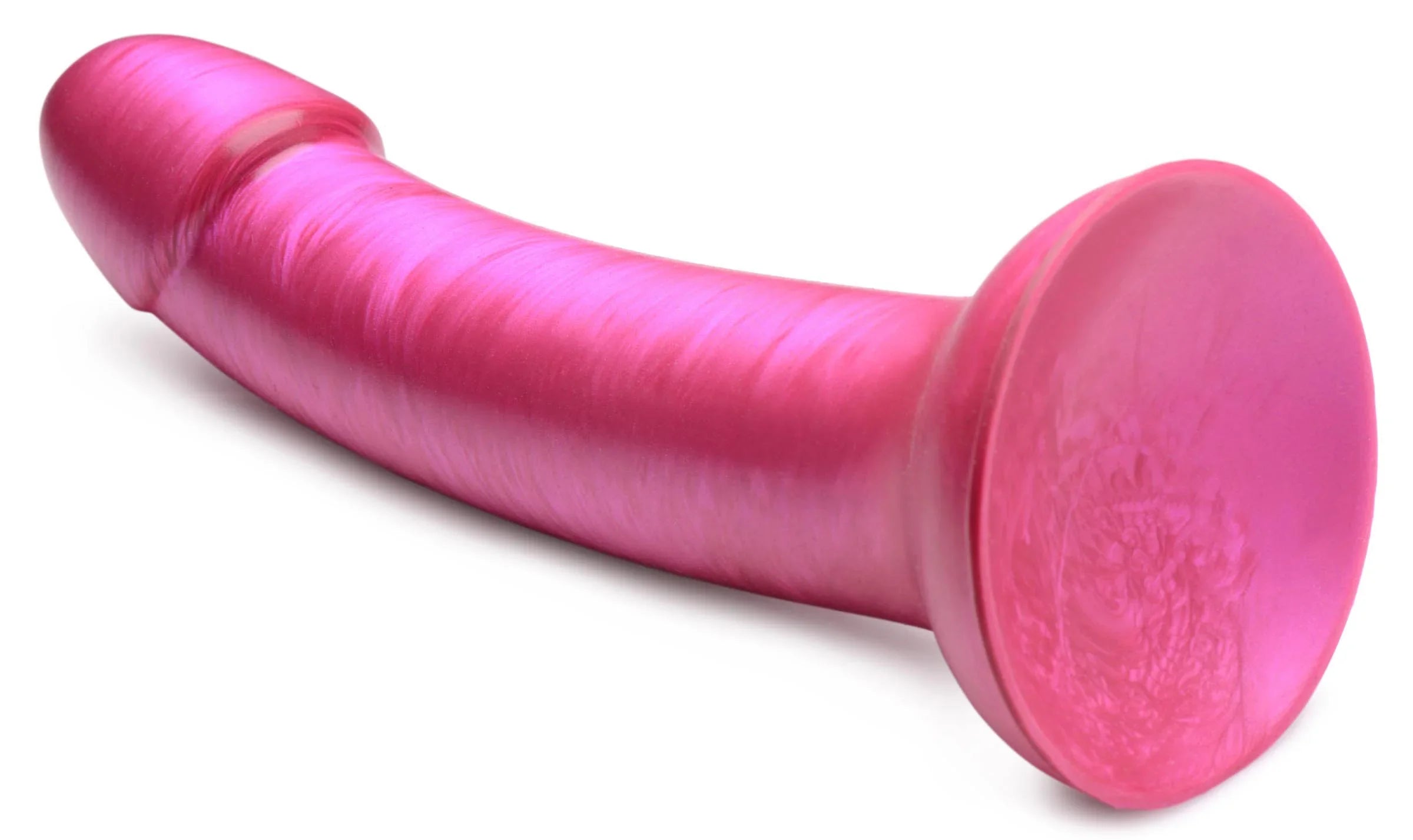 Strap U G-Tastic 7 inch Metallic Pink Realistic Silicone Dildo