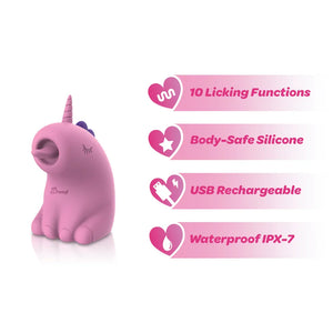 (Presale Only) - Dreamii Licks Licking Unicorn Stimulator - Mystical Pink