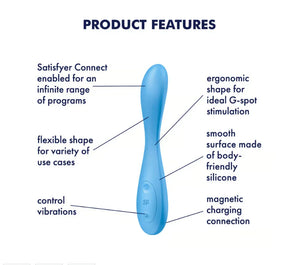 Satisfyer G-Spot Flex 4 Connect App - Multi Vibrator - Blue
