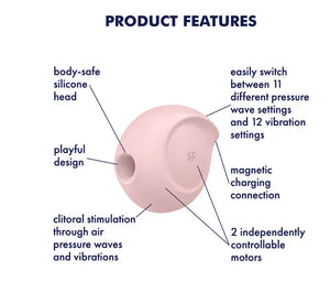 Satisfyer Sugar Rush - Air Pulse Stimulator Plus Vibration - Rose