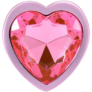 Booty Bling Metal Heart Plug - Medium - Pink