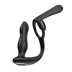 Enhancer Vibro Plug and Penis Sheath - Black