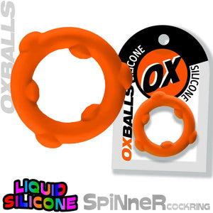 Spinner Single Silicone Ring - Orange Silicone
