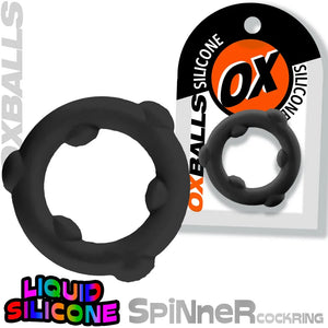 Spinner Single Silicone Ring - Black Silicone