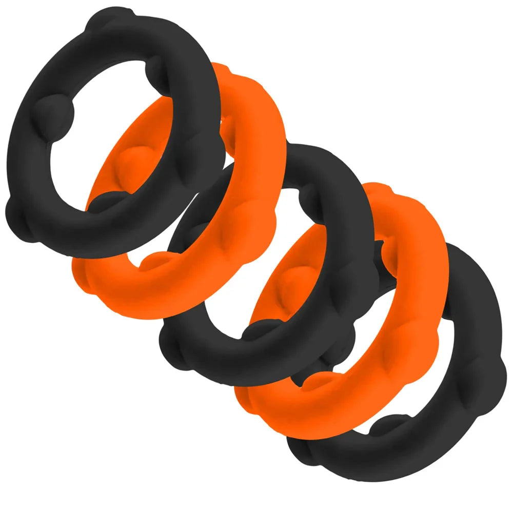 Gearheads 5 Pack Spinner Rings - Orange Black