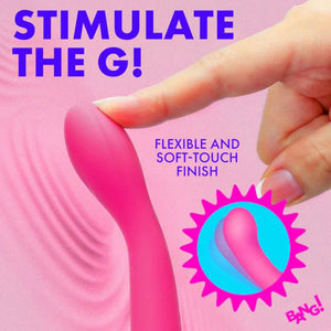 G-Spot Flexible Silicone Vibrator - Pink