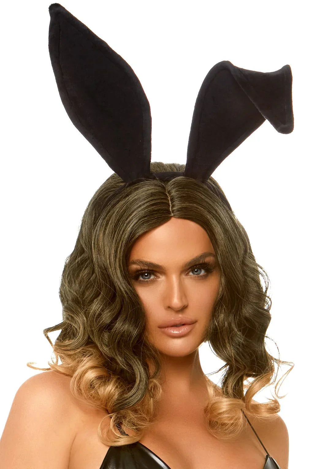 Velvet Bunny Ear Headband - Black